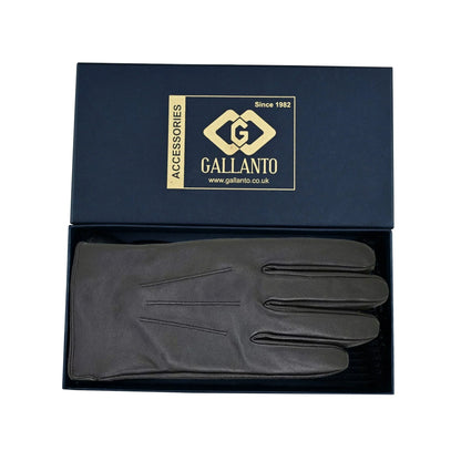 Luxury Mens Leather Gloves Cashmere Lined - Soft Comfortable Lambskin Touchsreen - 