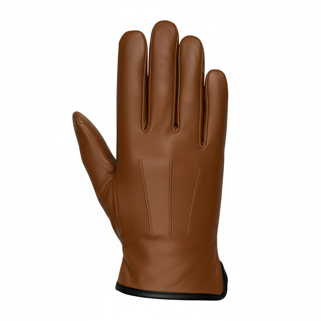 luxury mens leather gloves cashmere lined - soft comfortable lambskin touchsreen - 
