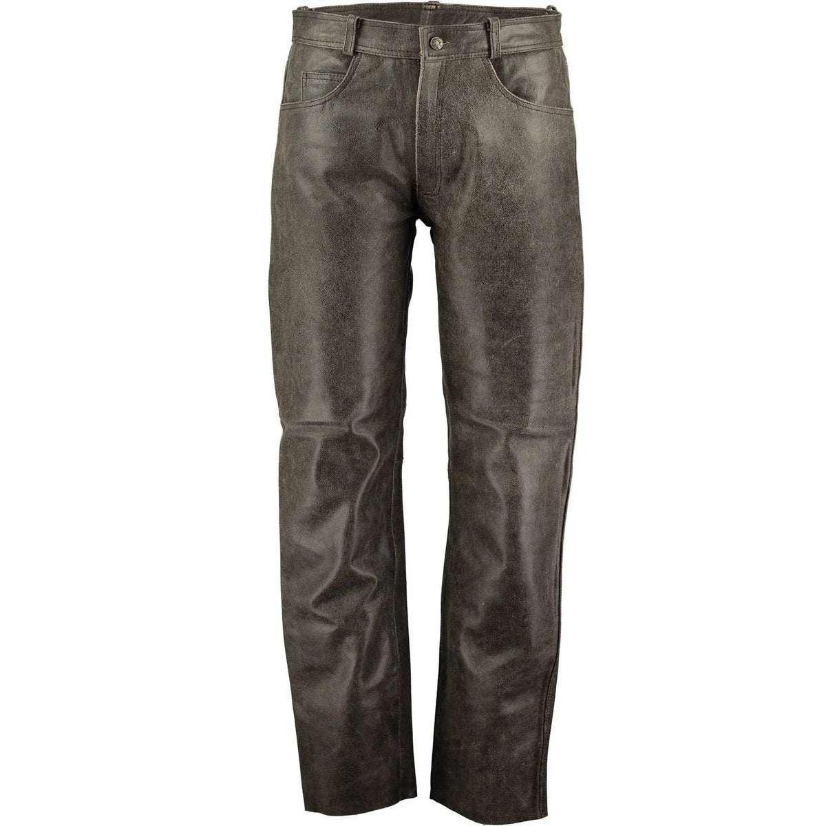 Motorcycle Leather Trousers for Men in Cowhide with a Fitted Biker Cut