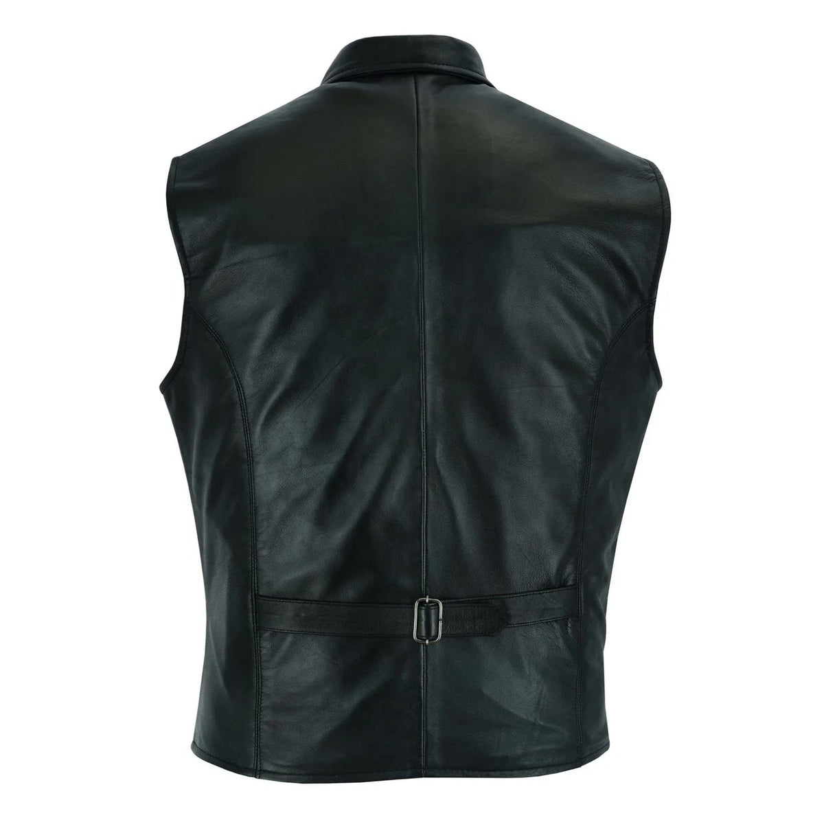 Mens Blazer Style Formal Brown Leather Vest