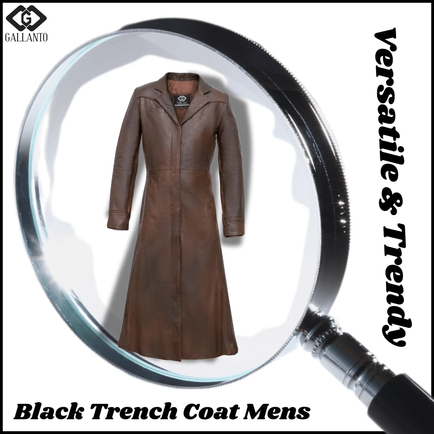 matrix neo black leather trench long coat - men's long trench coat gothic style - 