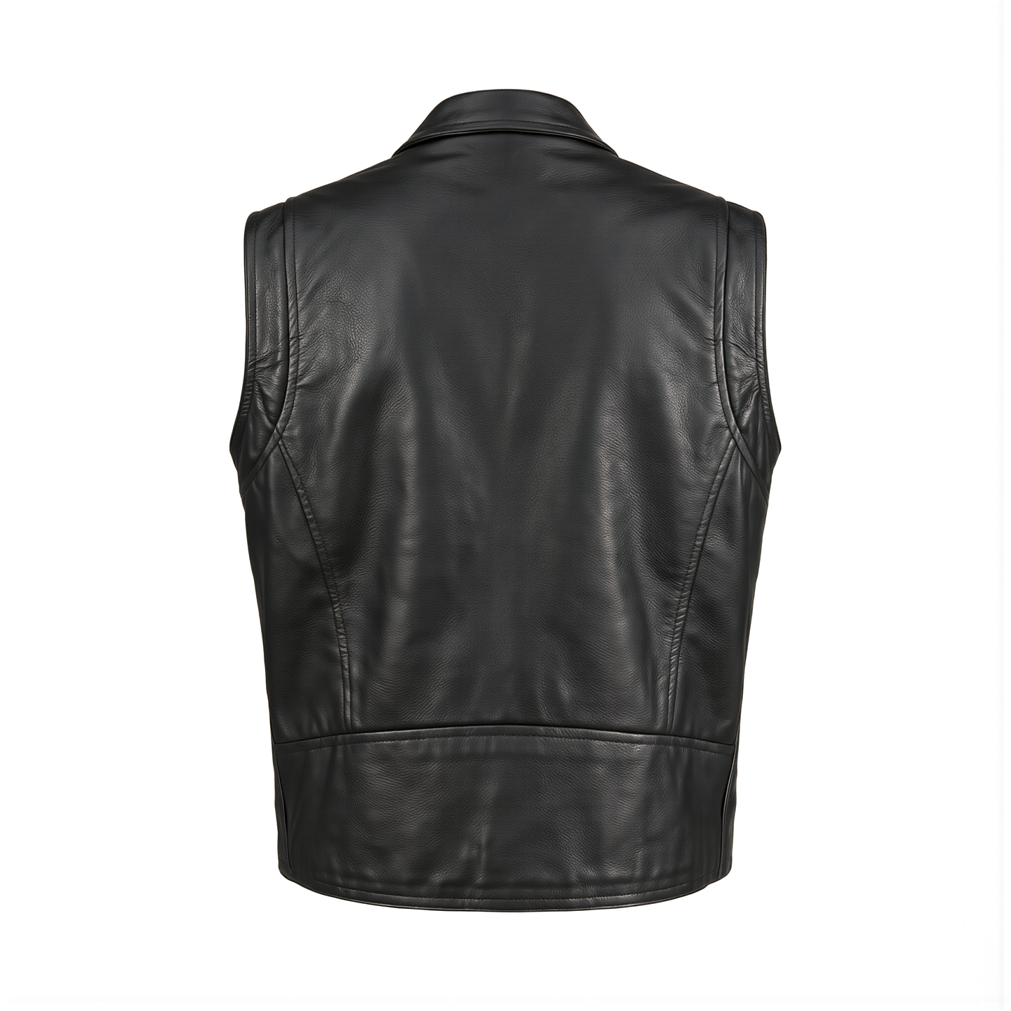 mens marlon brando style leather biker gilet vest -waistcoat sleeveless club