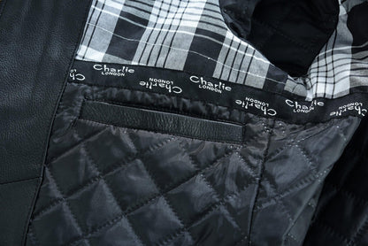 Men's Black Leather Coat: Aberdeen -