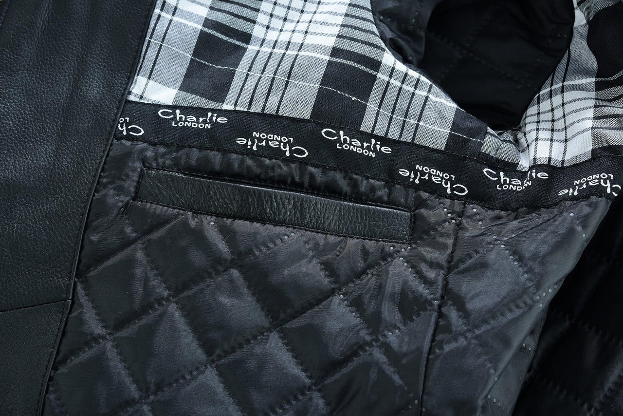 Men's Black Leather Coat: Aberdeen -