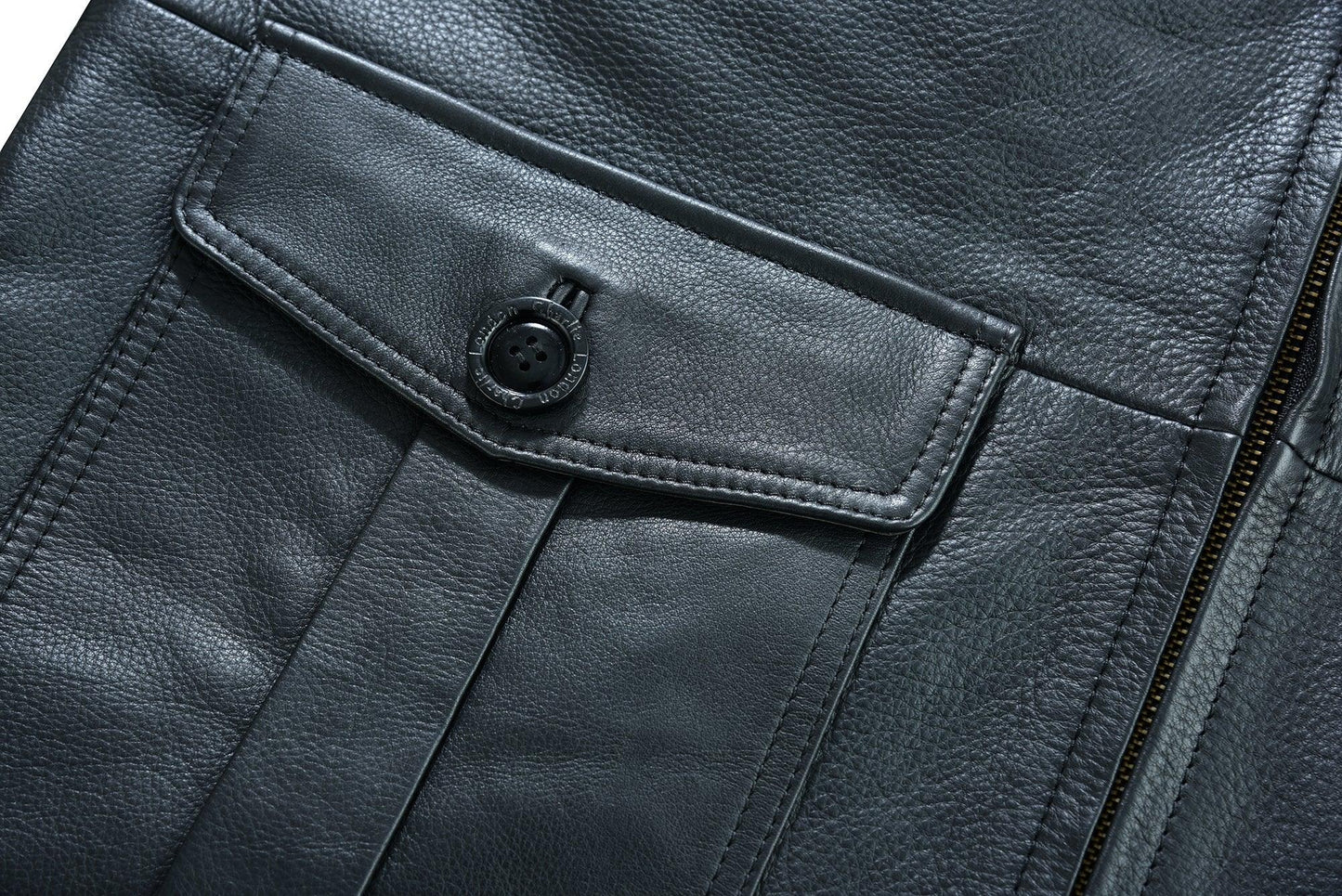 men's black leather coat: aberdeen -