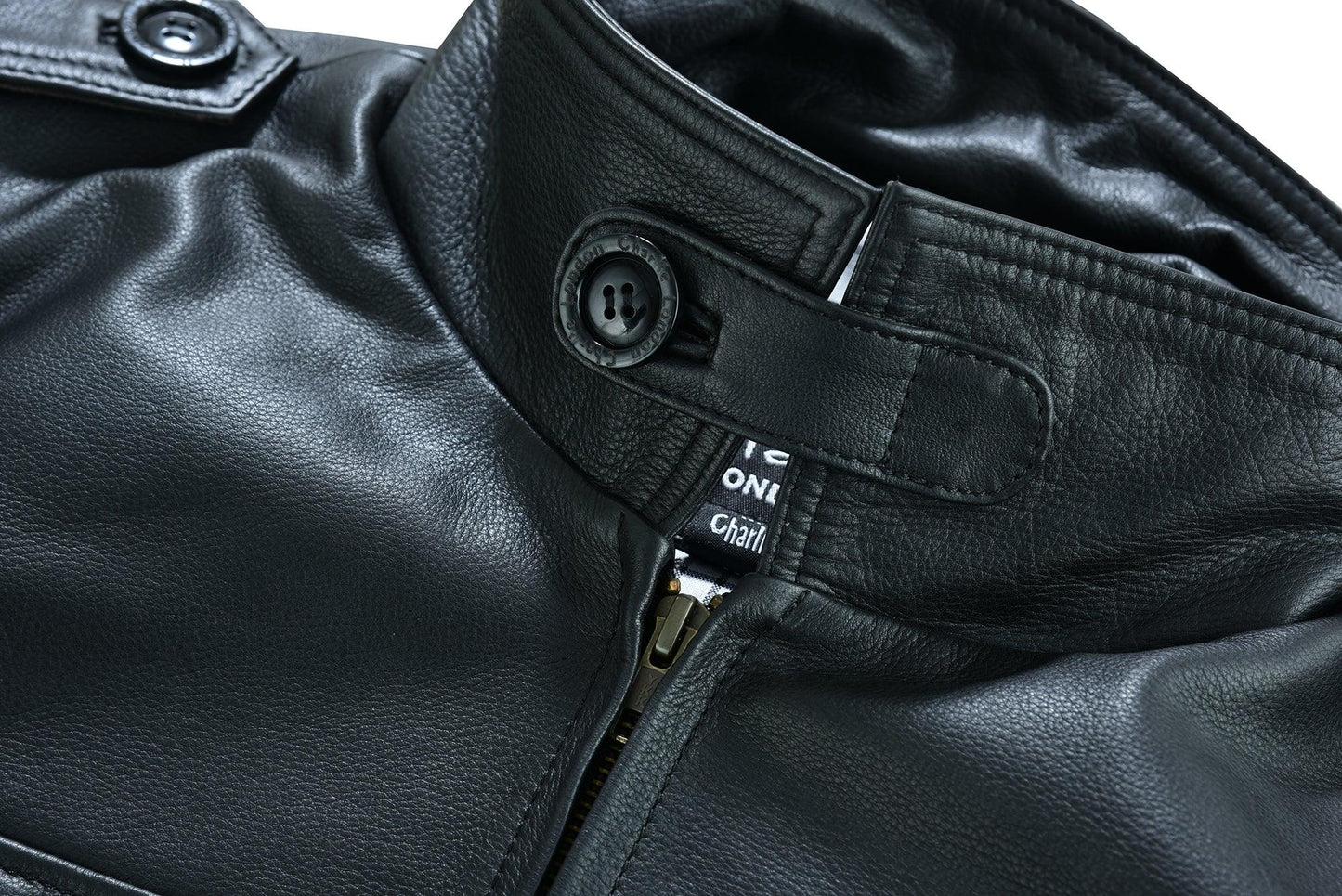men's black leather coat: aberdeen -