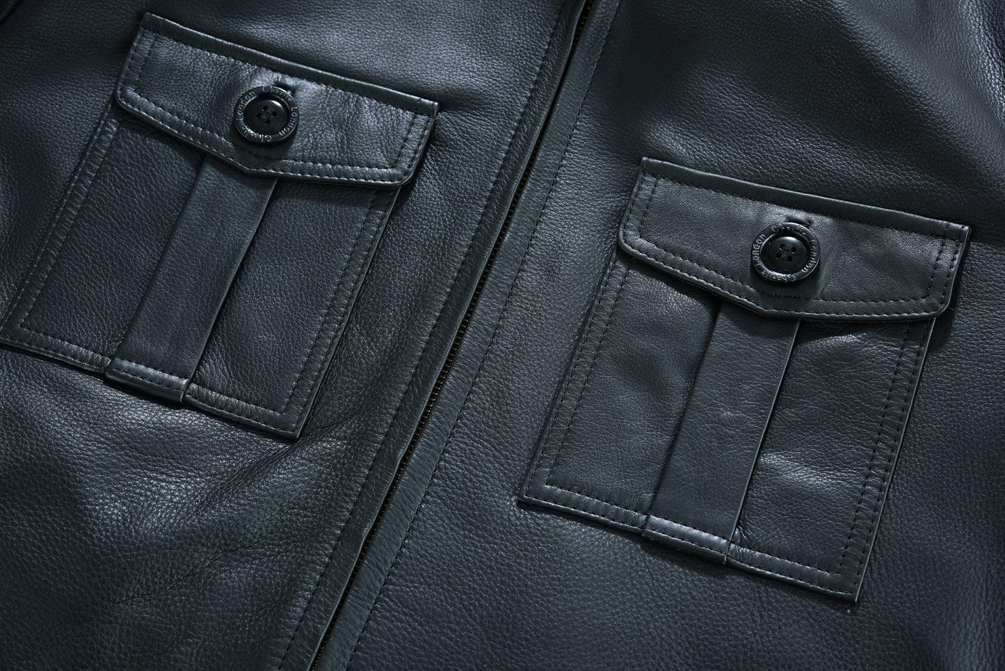 men's black leather coat: aberdeen -