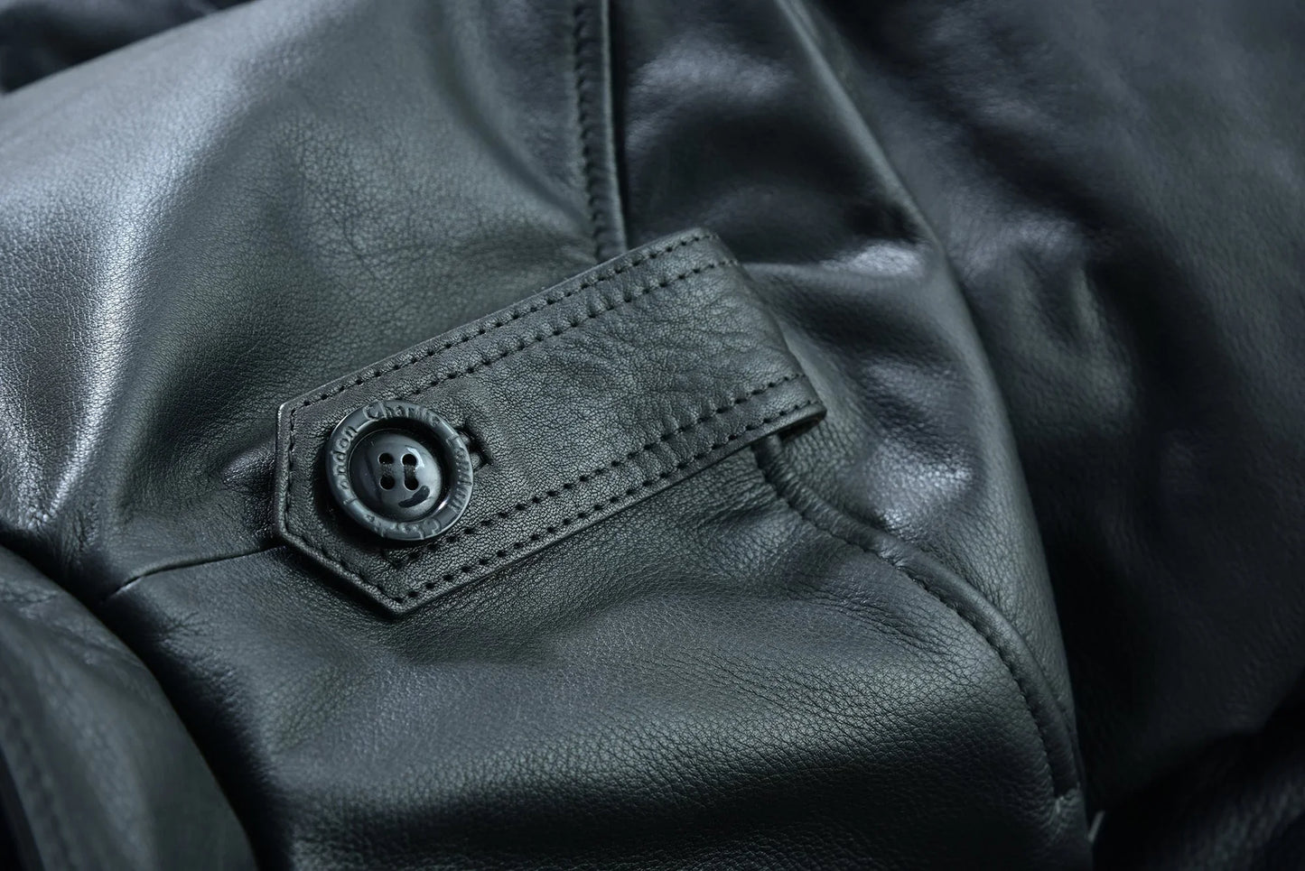 men's black leather coat: aberdeen -