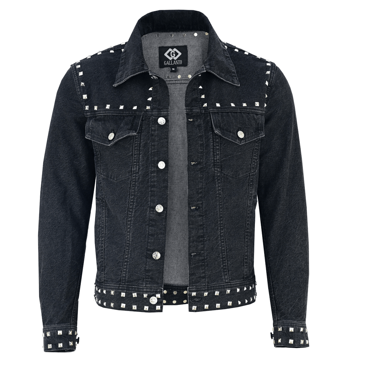 Men’s Black Studded Denim Jacket | Rock - Inspired Premium Outerwear - 