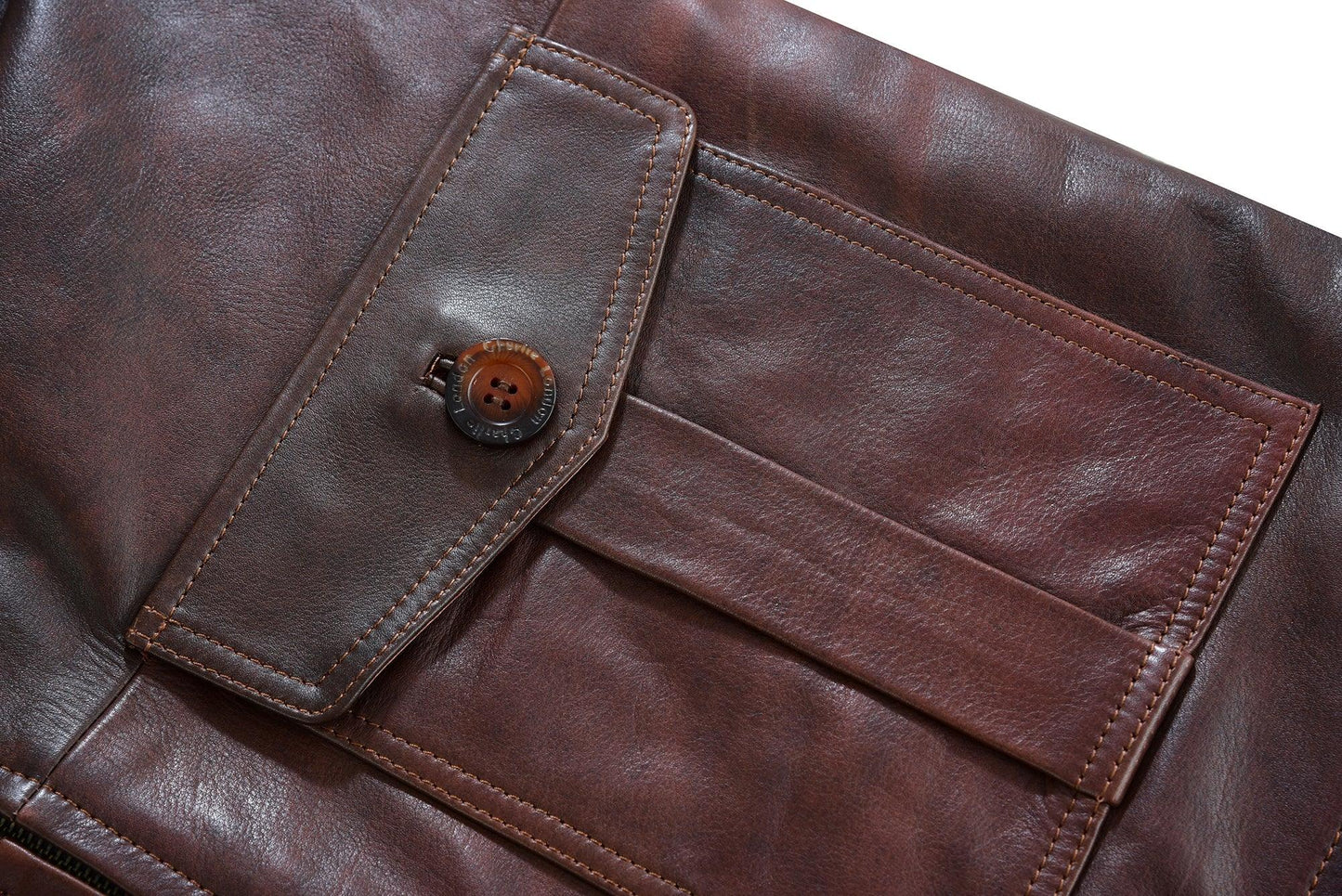 men's brown leather coat: aberdeen -