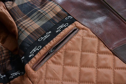 Men's Brown Leather Coat: Aberdeen -