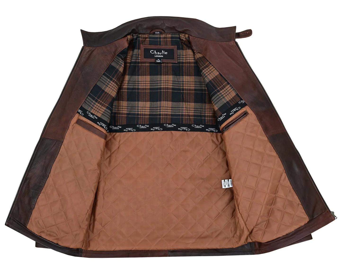 men's brown leather coat: aberdeen -