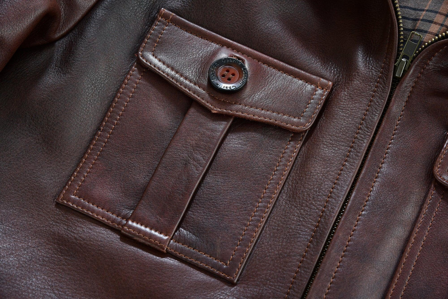 men's brown leather coat: aberdeen -
