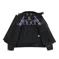 Men's Gallanto Distressed Antique Leather Cafe Racer Jacket – Genuine Motorcycle Biker Coat with Yellow Racing Stripes - 