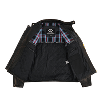 Men's Gallanto Distressed Antique Leather Cafe Racer Jacket – Genuine Motorcycle Biker Coat with Yellow Racing Stripes - 