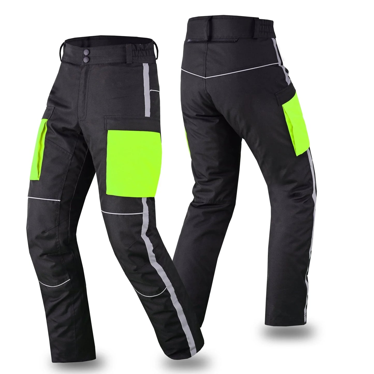 mens motorbike waterproof trousers cordura textile motorcycle ce armoured pants - 