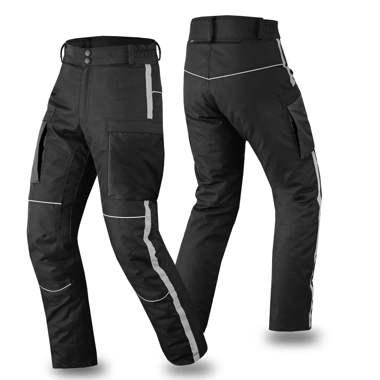 mens motorbike waterproof trousers cordura textile motorcycle ce armoured pants - 