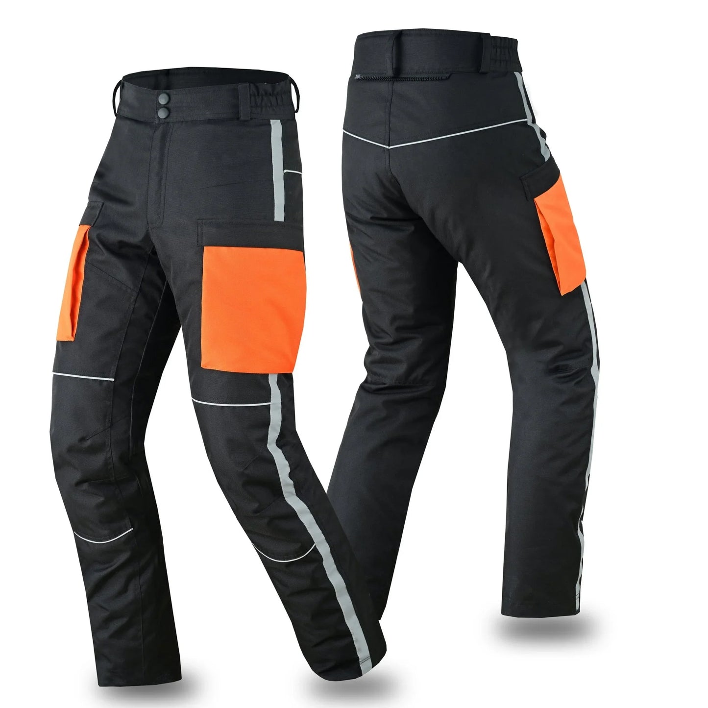 mens motorbike waterproof trousers cordura textile motorcycle ce armoured pants - 