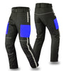 Mens Motorbike Waterproof Trousers Cordura Textile Motorcycle CE Armoured Pants - 