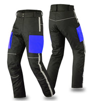 Mens Motorbike Waterproof Trousers Cordura Textile Motorcycle CE Armoured Pants - 