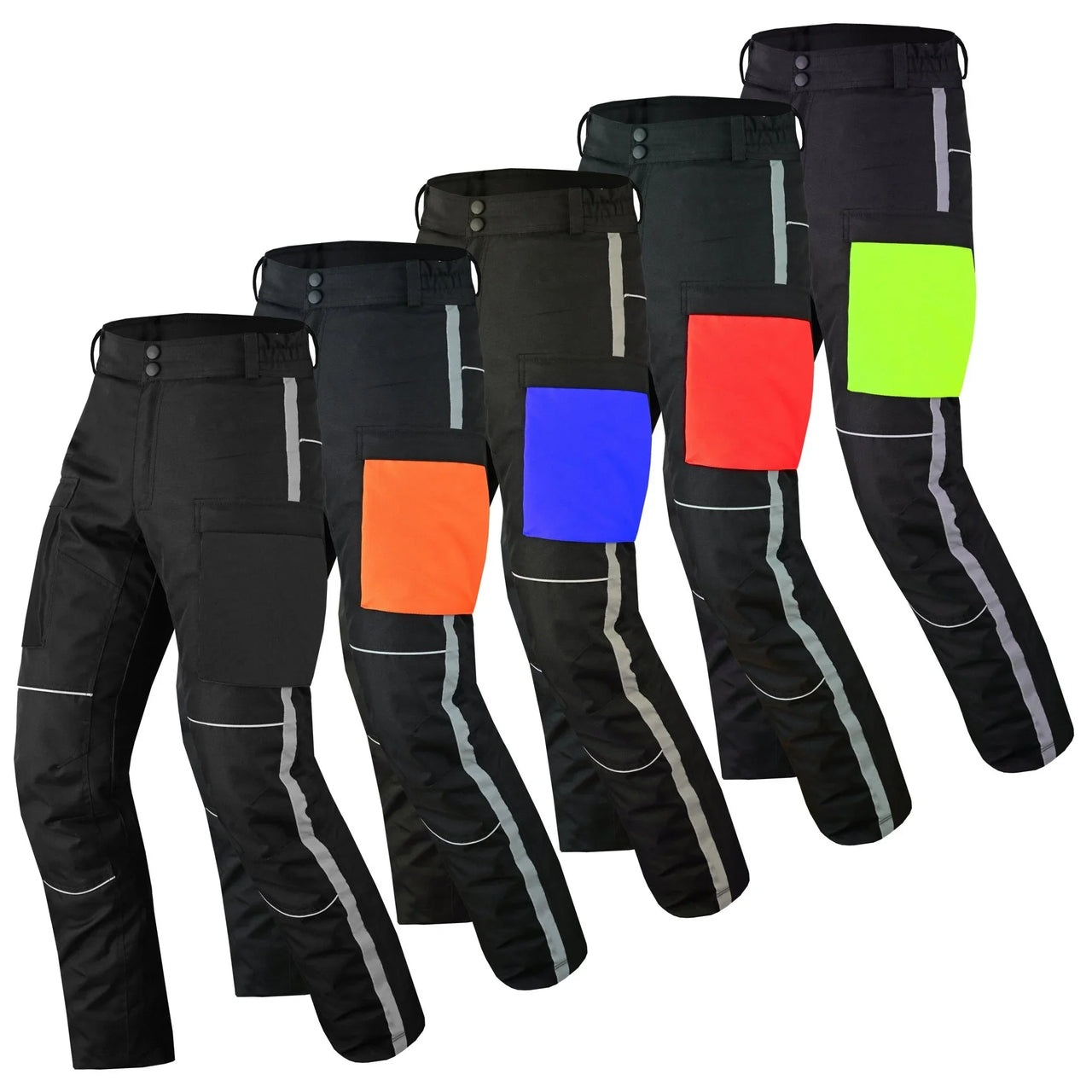 Mens Motorbike Waterproof Trousers Cordura Textile Motorcycle CE Armoured Pants - 