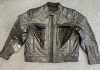 Men's Naked Cowhide Heavy Leather Advanced Biker Jacket 5XL - 