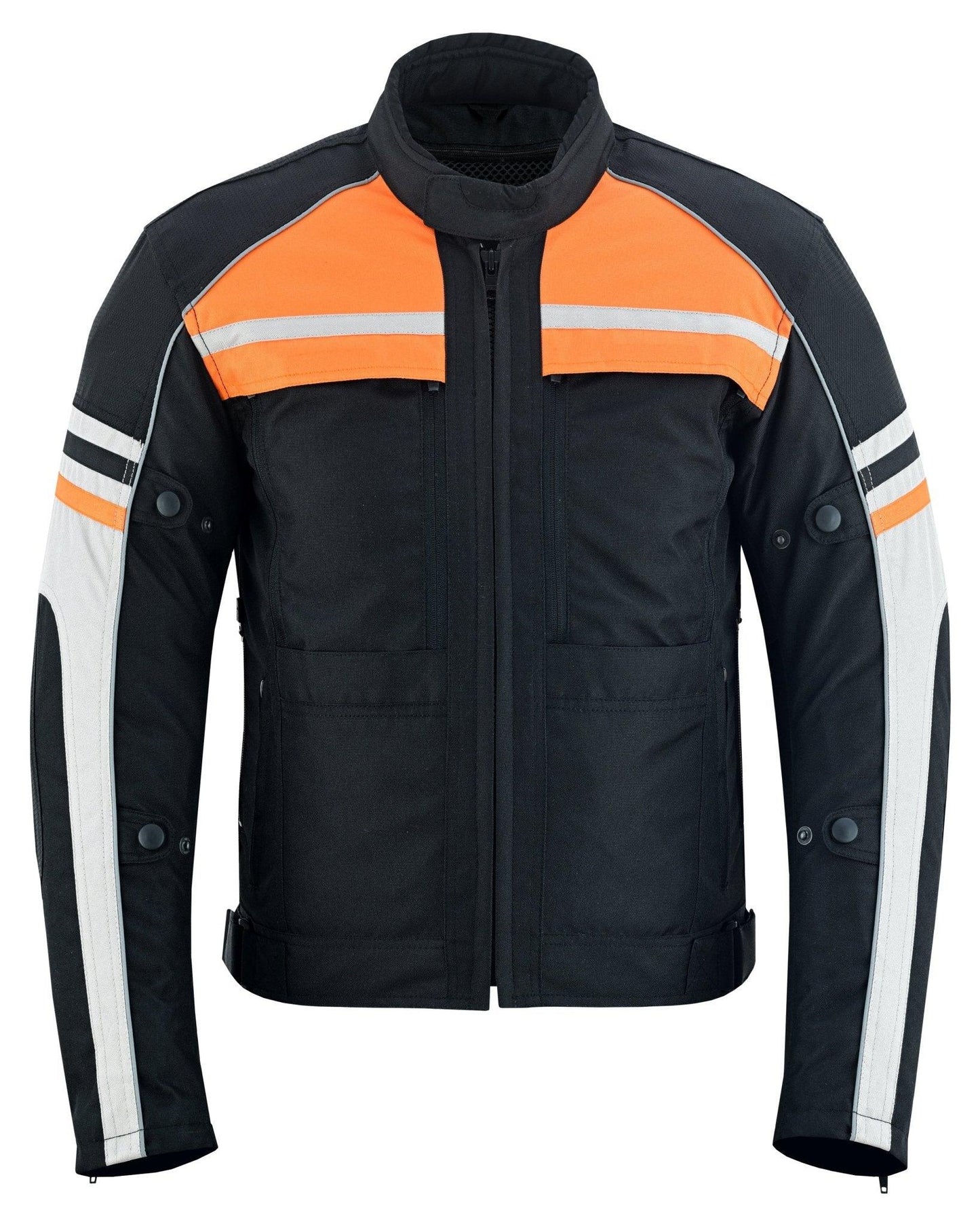 mens orange black grey vented textile biker riding amoured jacket hd cool summer all season -
