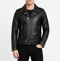 Men’s Premium Real Leather Biker Jacket Size 2XL/48 | Classic Moto Edition - 