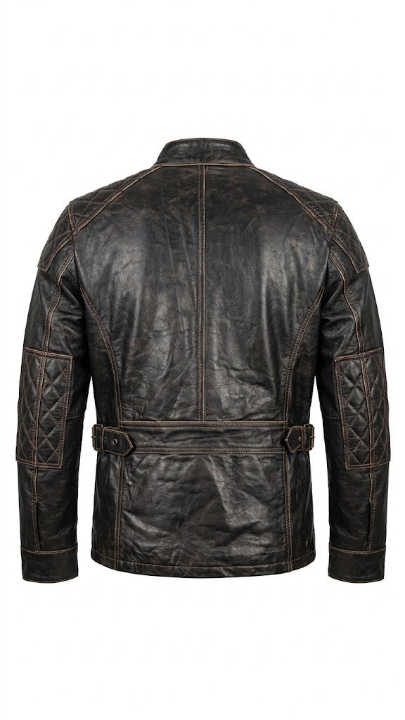Men’s Premium Real Leather Field Jacket Size M| Distressed Heritage Edition - 