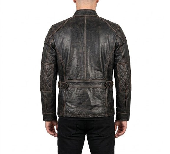 Men’s Premium Real Leather Field Jacket Size M| Distressed Heritage Edition - 