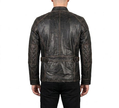Men’s Premium Real Leather Field Jacket Size M| Distressed Heritage Edition - 