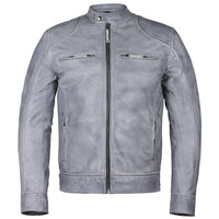 Men's Slim Fit Sword Cafe Racer Black Soft Leather Jacket