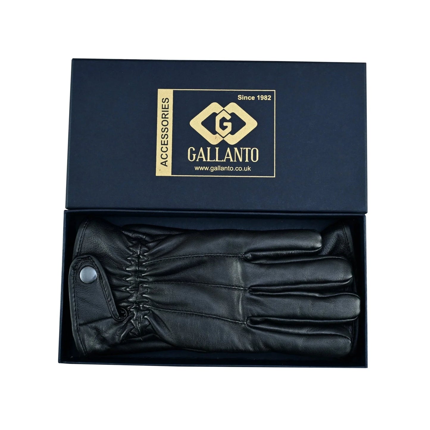mens soft leather fashion winter gloves with fleece lining - 