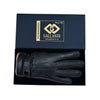 Mens Soft Leather Fashion Winter Gloves with touch finger tip in Black or Brown - 