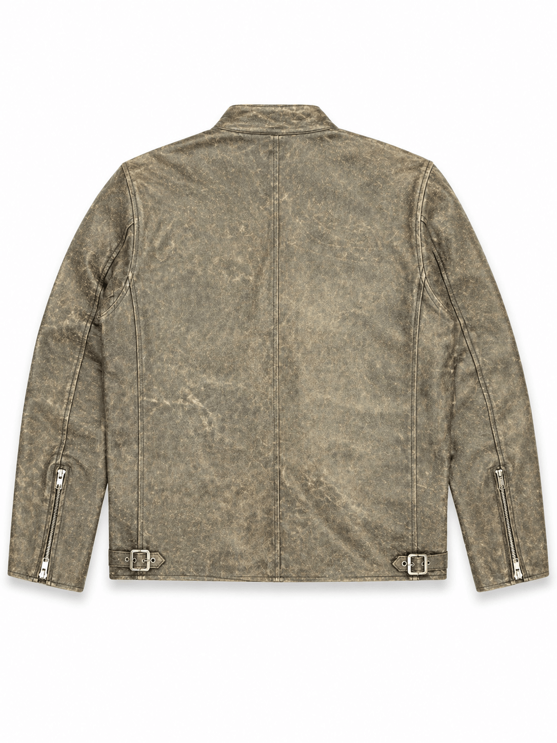 Men’s Vintage Distressed Leather Racer Jacket Size S| Heritage Urban Edition - 