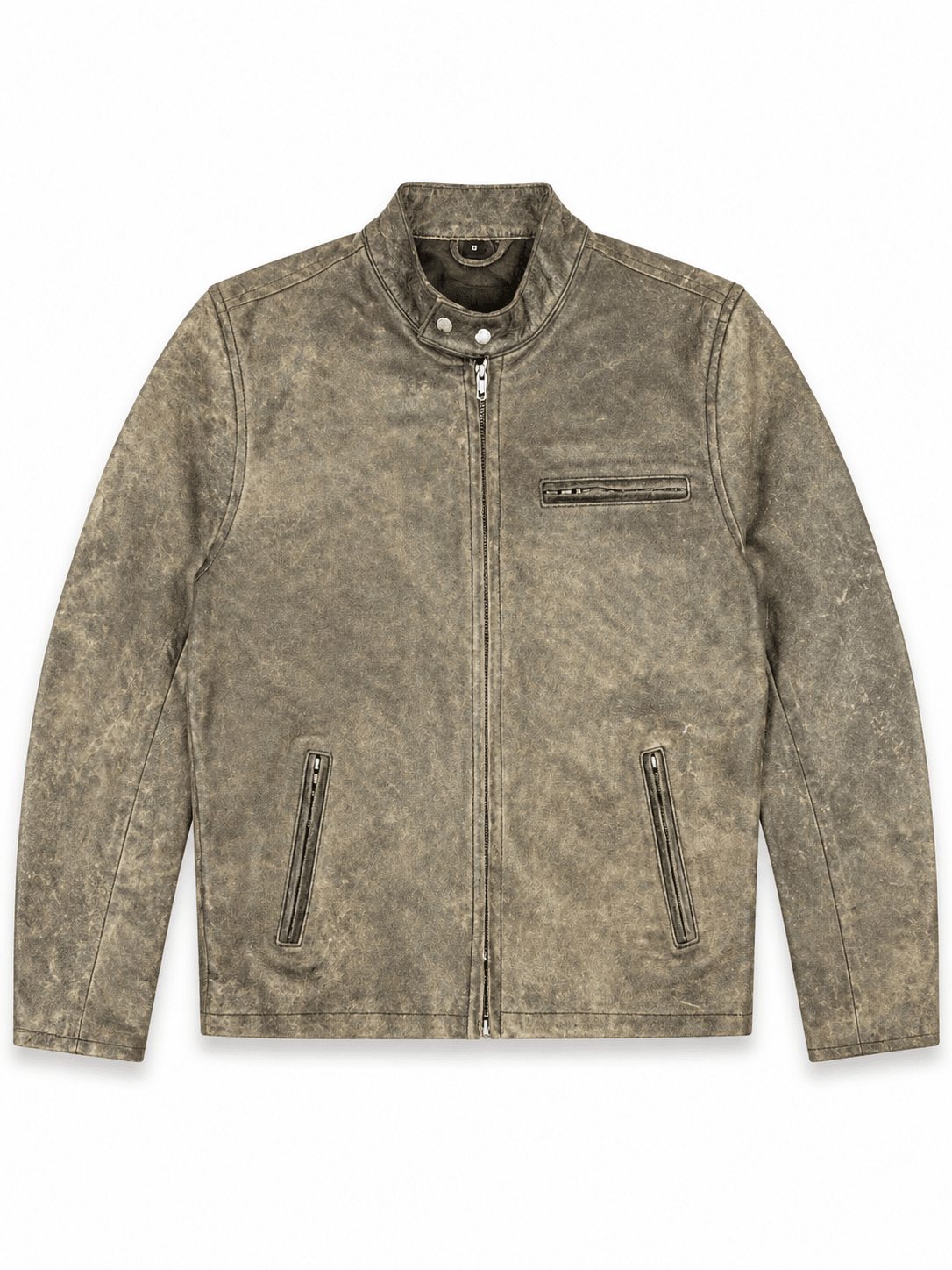 men’s vintage distressed leather racer jacket size s| heritage urban edition - 
