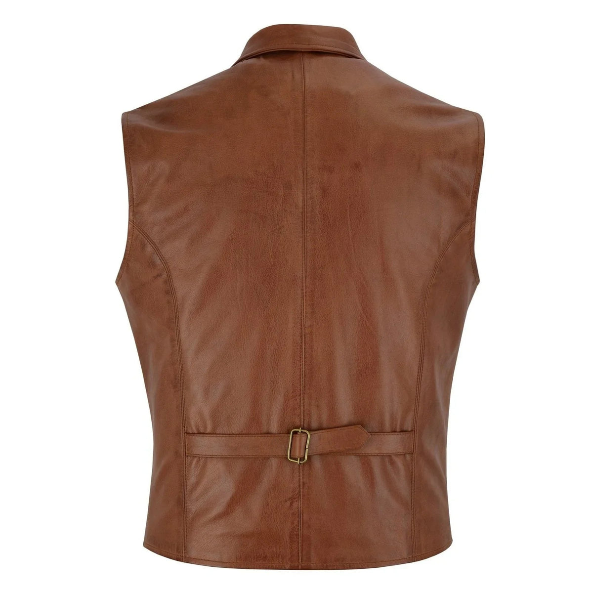 Mens Blazer Style Formal Brown Leather Vest