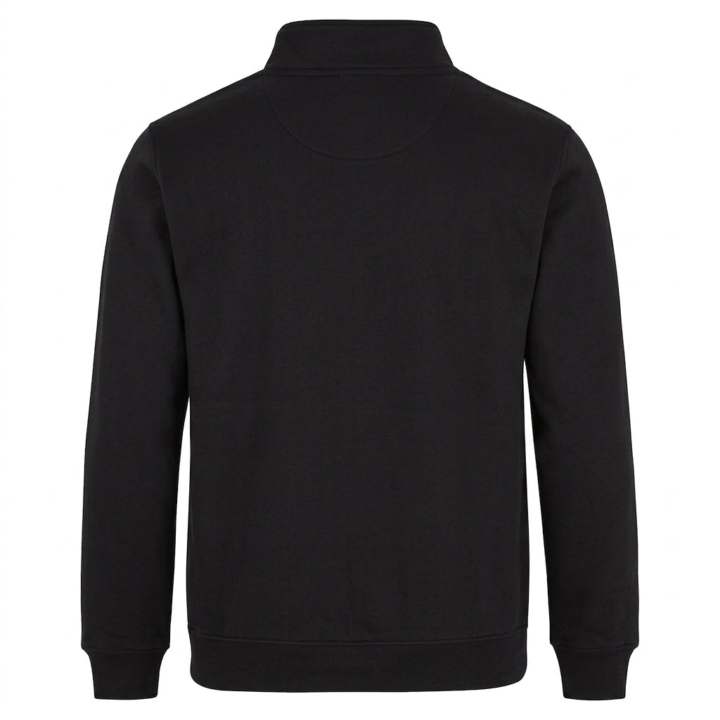 mens sweat shirts with zip neck and embroidered logo