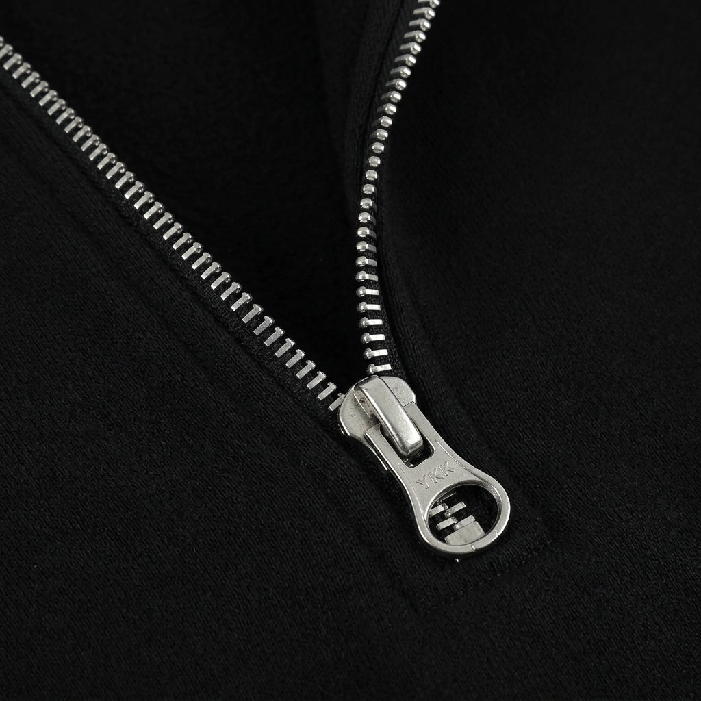 mens sweat shirts with zip neck and embroidered logo