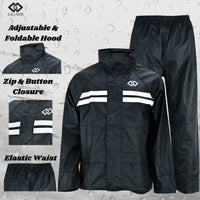 Premium Black Rain Suit – Waterproof Protection for Outdoor Adventures - 