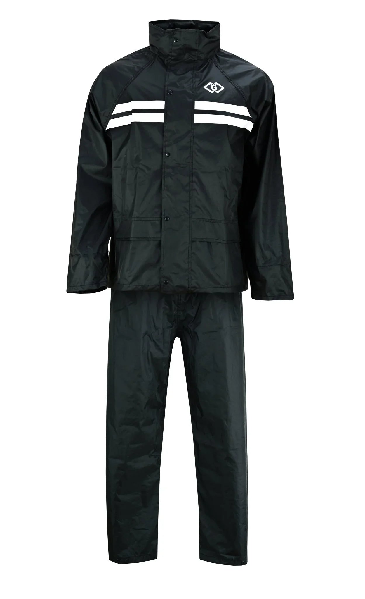 premium black rain suit – waterproof protection for outdoor adventures - 