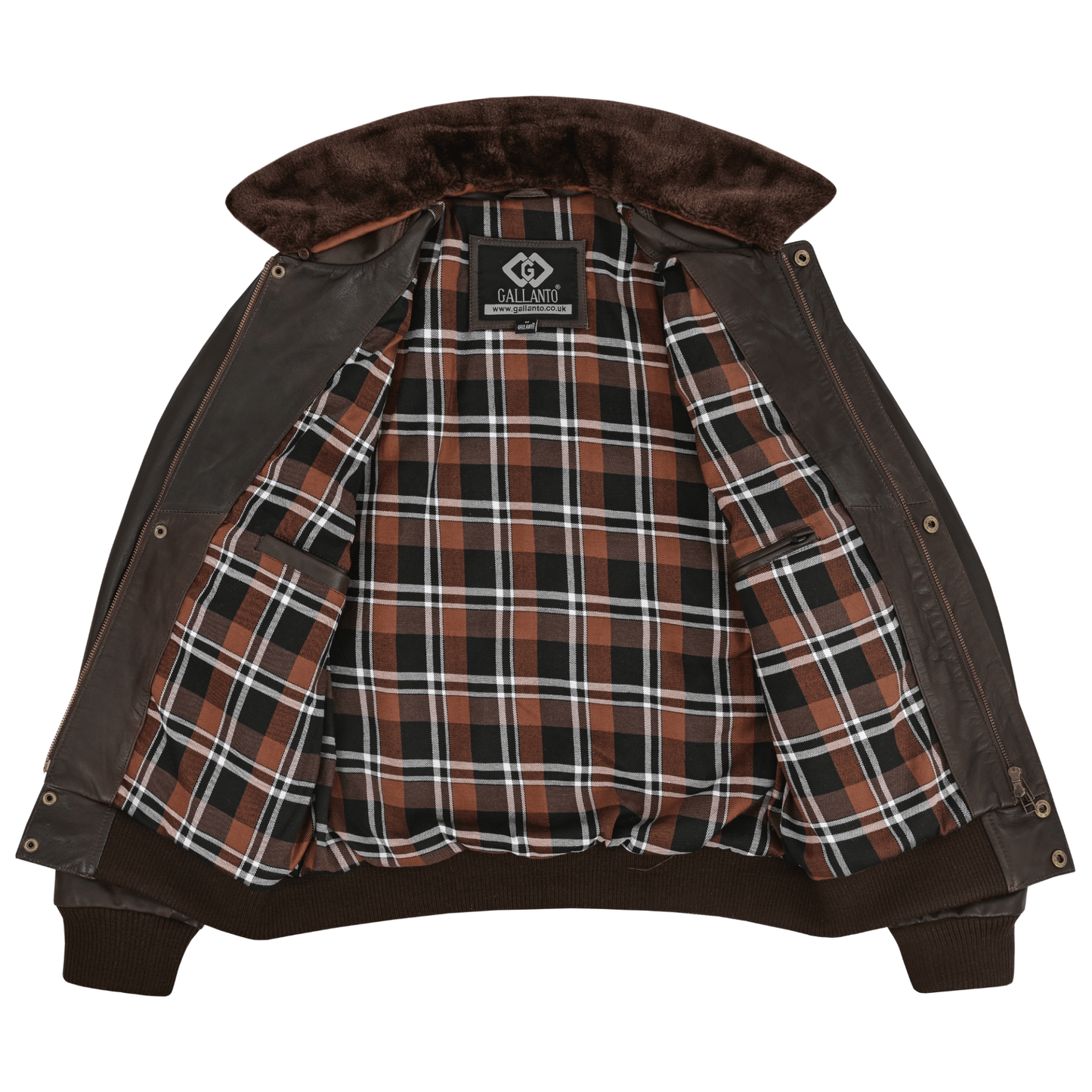 premium cowhide aviator leather jacket with removable fur collars - 
