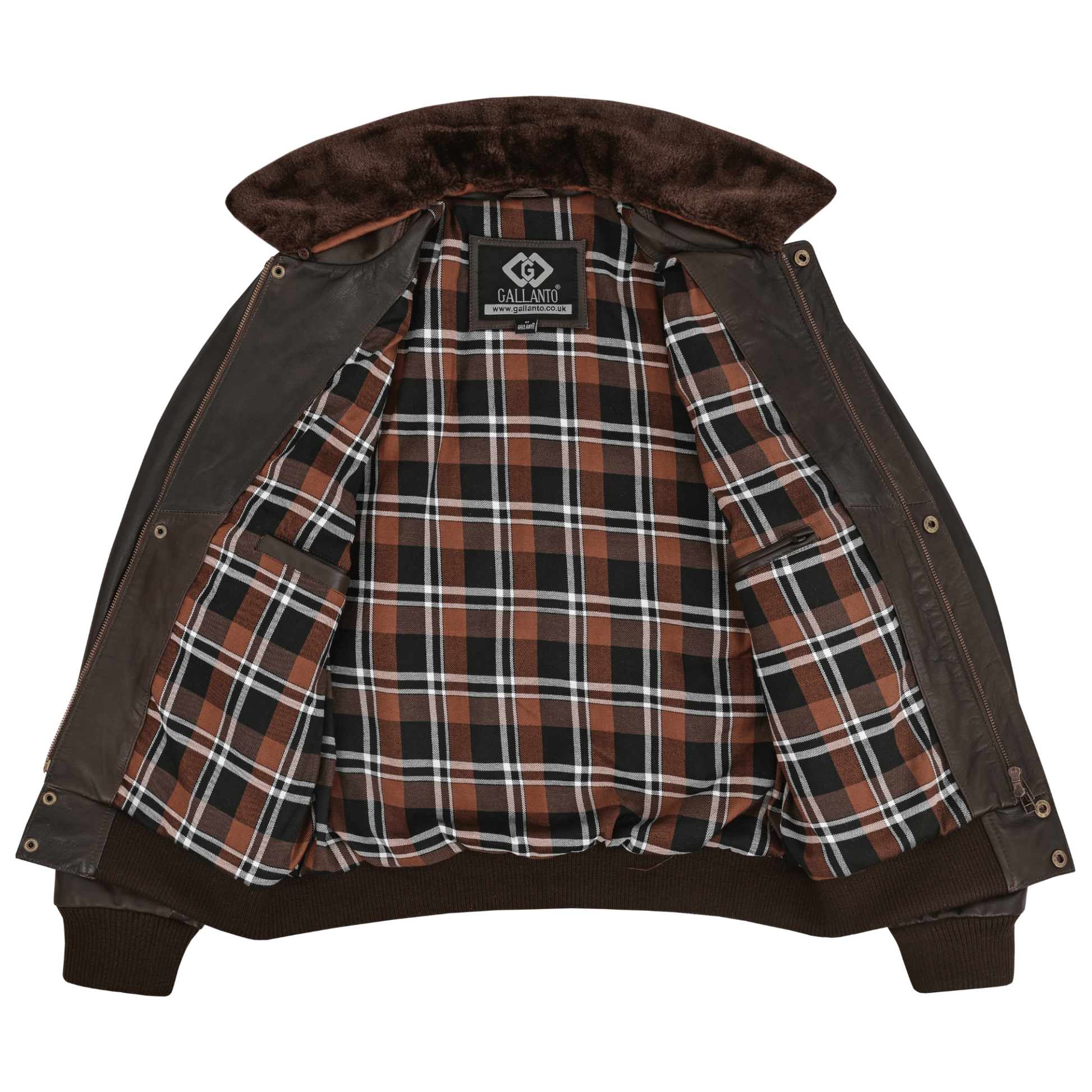Premium Cowhide Aviator Leather Jacket with Removable Fur Collars - 
