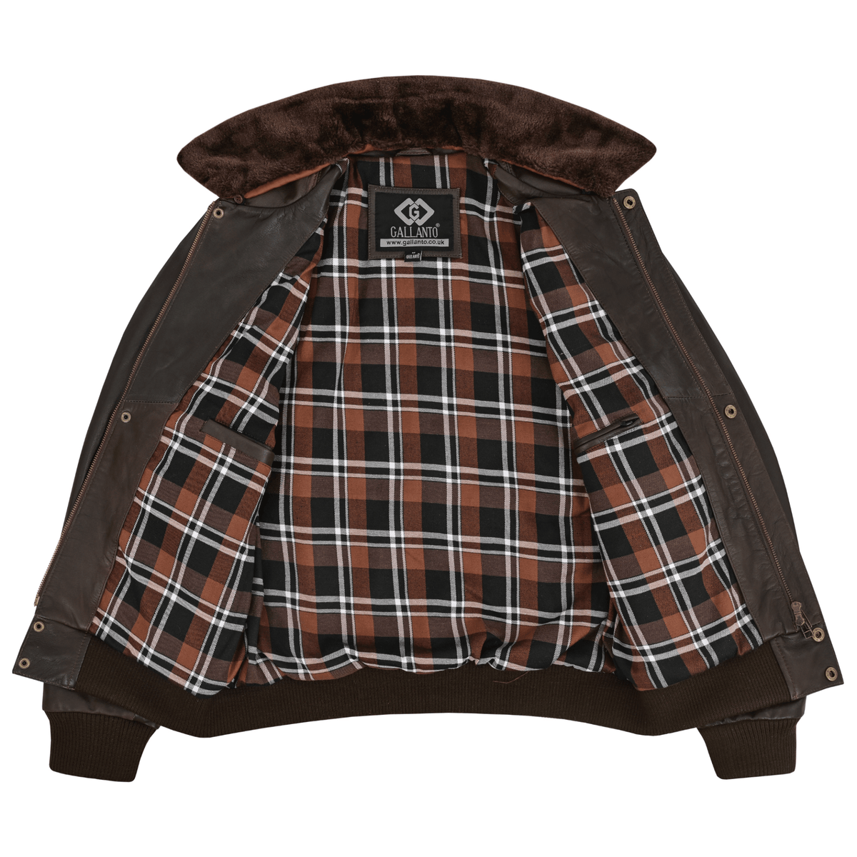 Premium Cowhide Aviator Leather Jacket with Removable Fur Collars - 