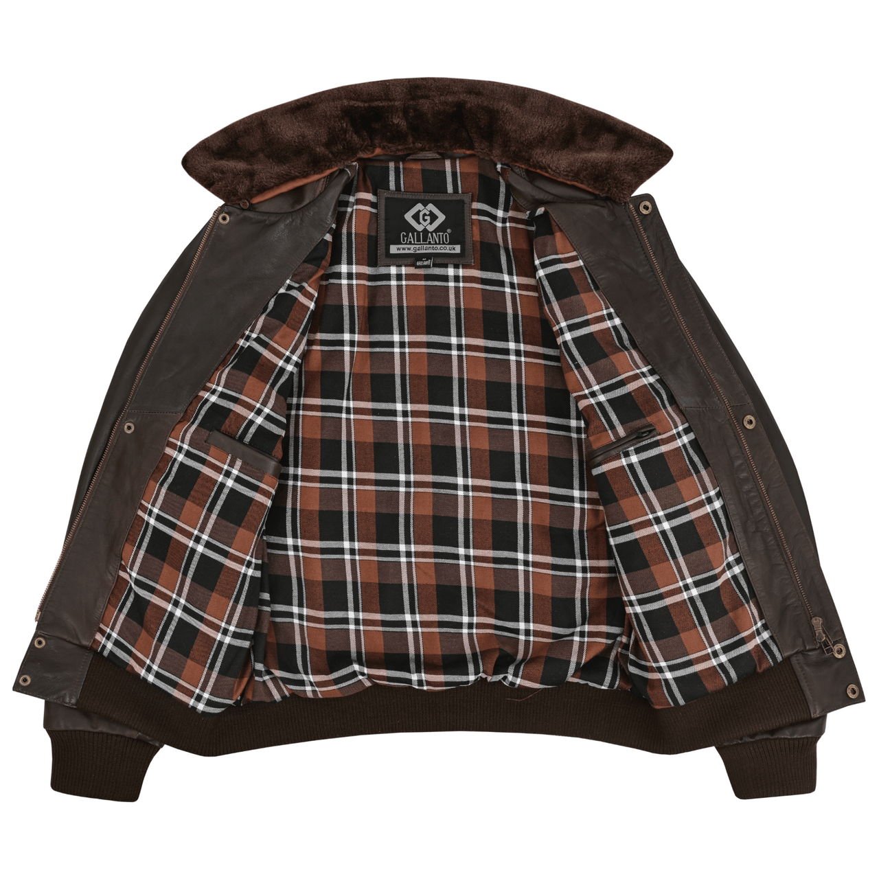 Premium Cowhide Aviator Leather Jacket with Removable Fur Collars - 