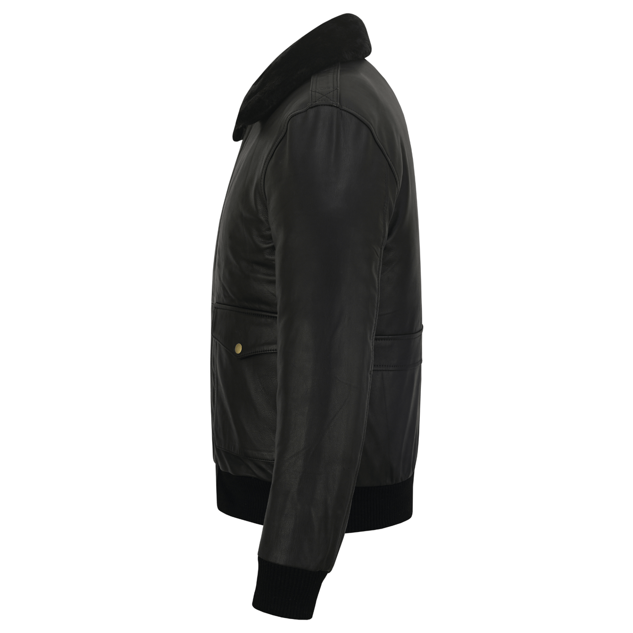 Premium Cowhide Aviator Leather Jacket with Removable Fur Collars - 