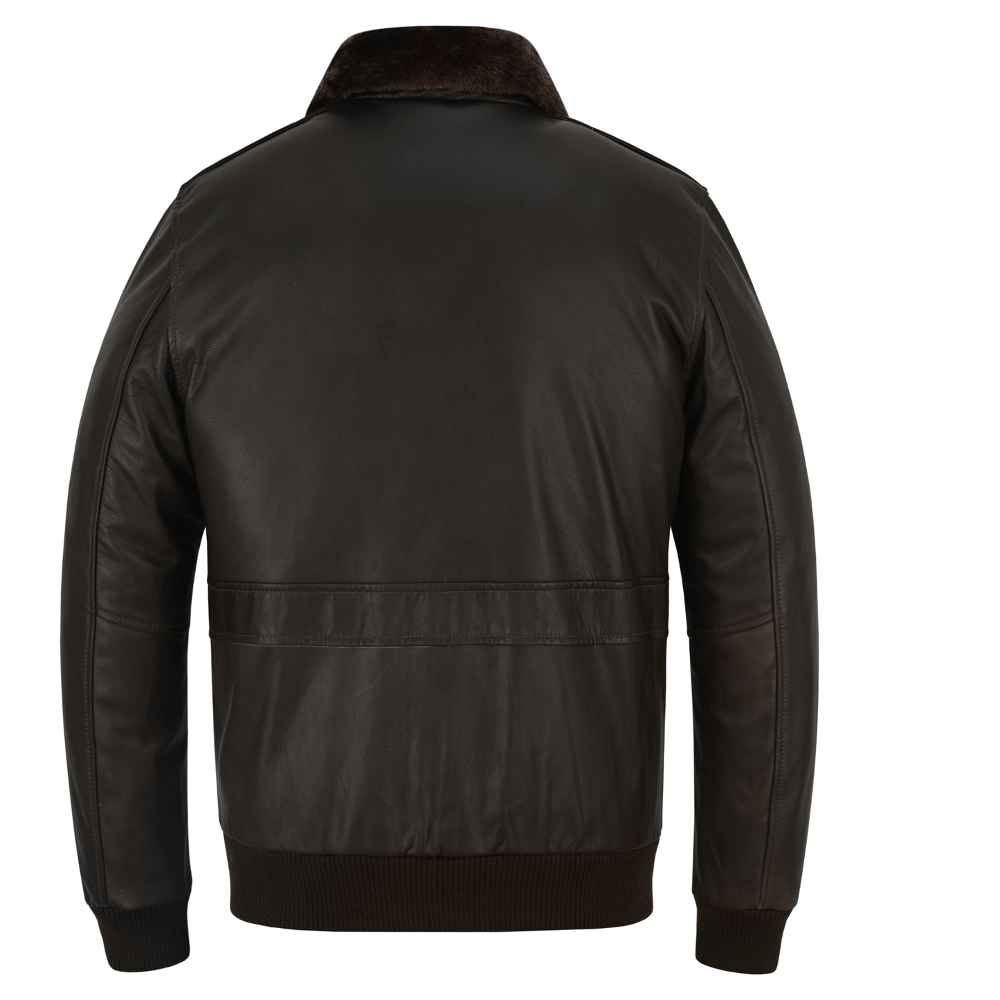 premium cowhide aviator leather jacket with removable fur collars - 