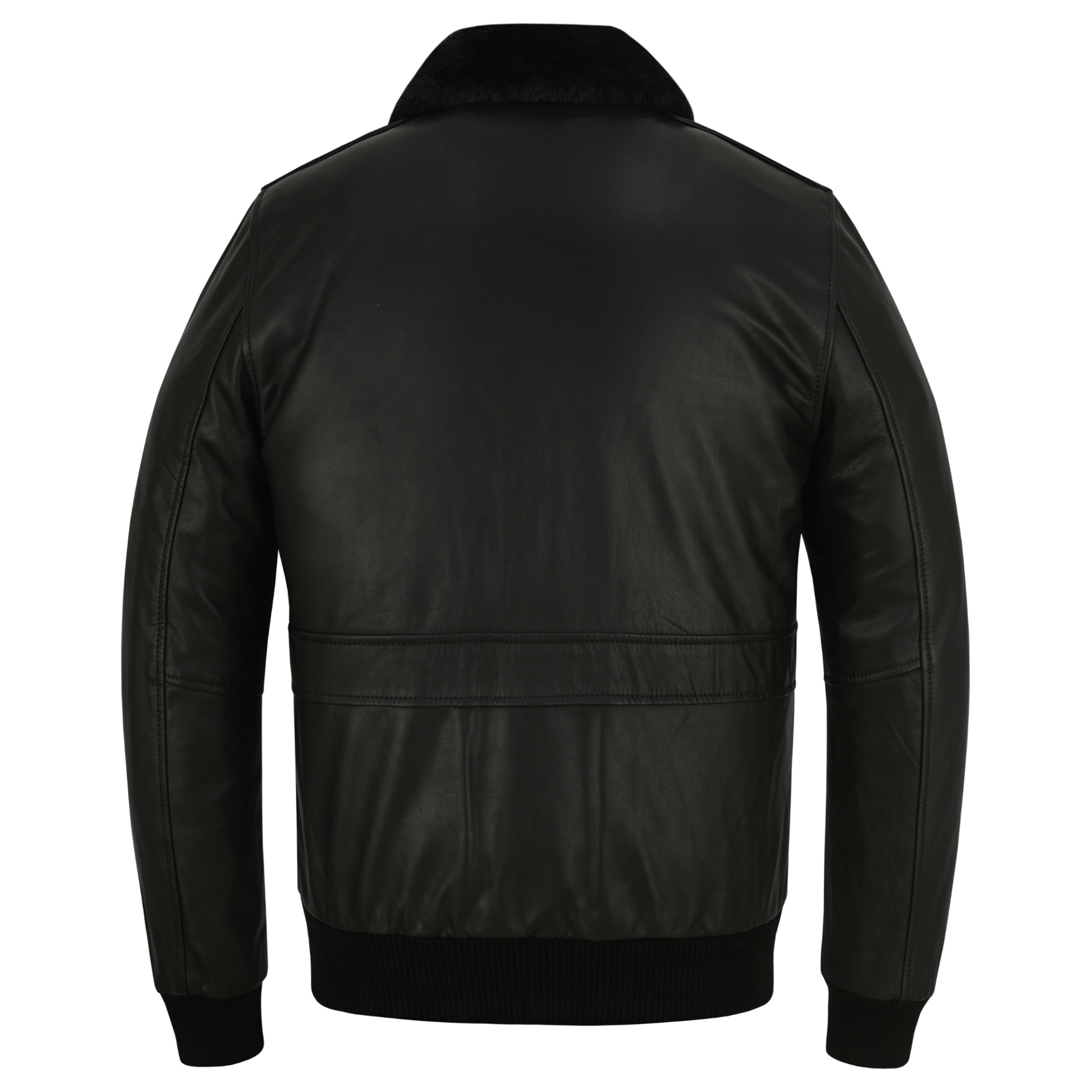 Premium Cowhide Aviator Leather Jacket with Removable Fur Collars - 