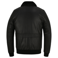 Premium Cowhide Aviator Leather Jacket with Removable Fur Collars - 