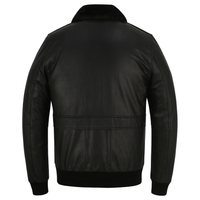 Premium Cowhide Aviator Leather Jacket with Removable Fur Collars - 